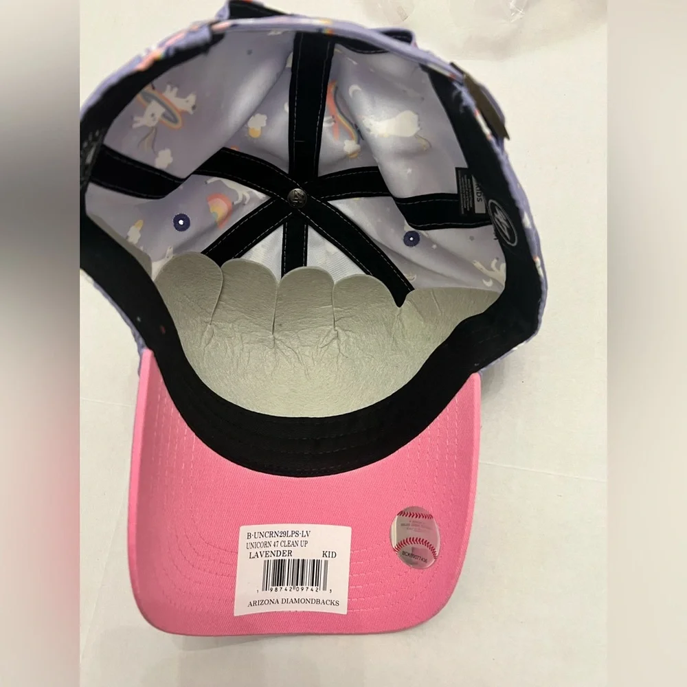 Girls '47 Lavender Unicorn Clean Up Adjustable Hat Cap Arizona Diamondbacks MLB